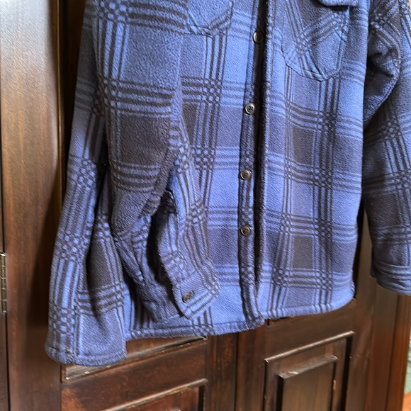 M Shacket - blue / black lined flannel - Picture 5 of 8